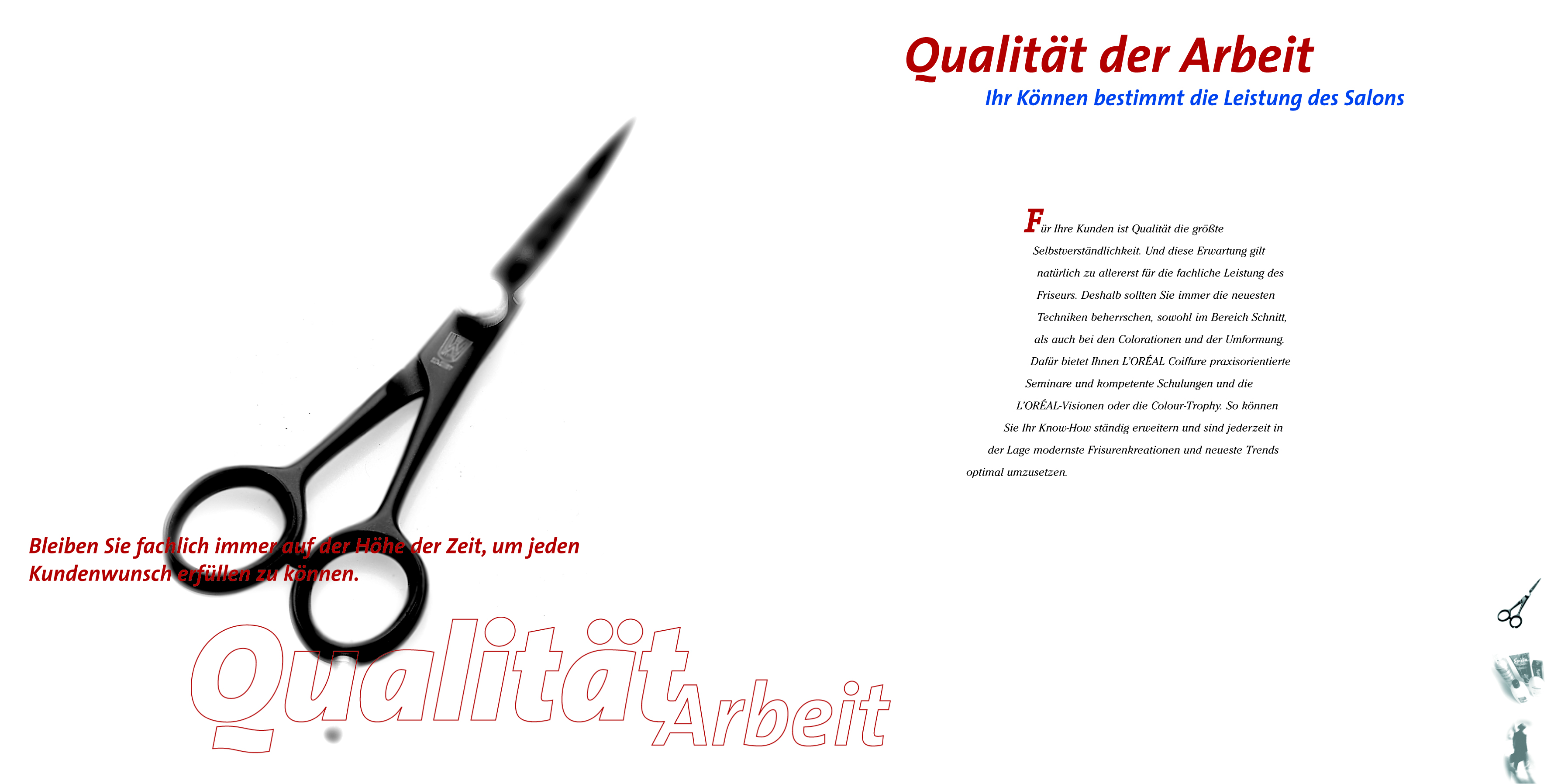 Abbildung einer Doppelseite der Qualitätsbroschüre 'Qualität der Arbeit'